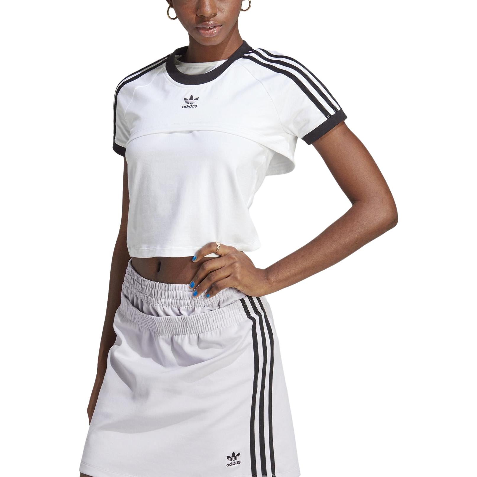 (WMNS) adidas Always Original T-Shirt Asia Sizing 'White Black' IC8808