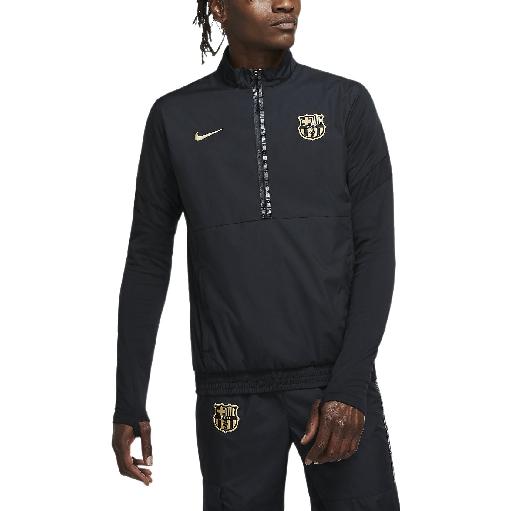 Nike FC Barcelona half zipped top 'Black' CJ6624-010