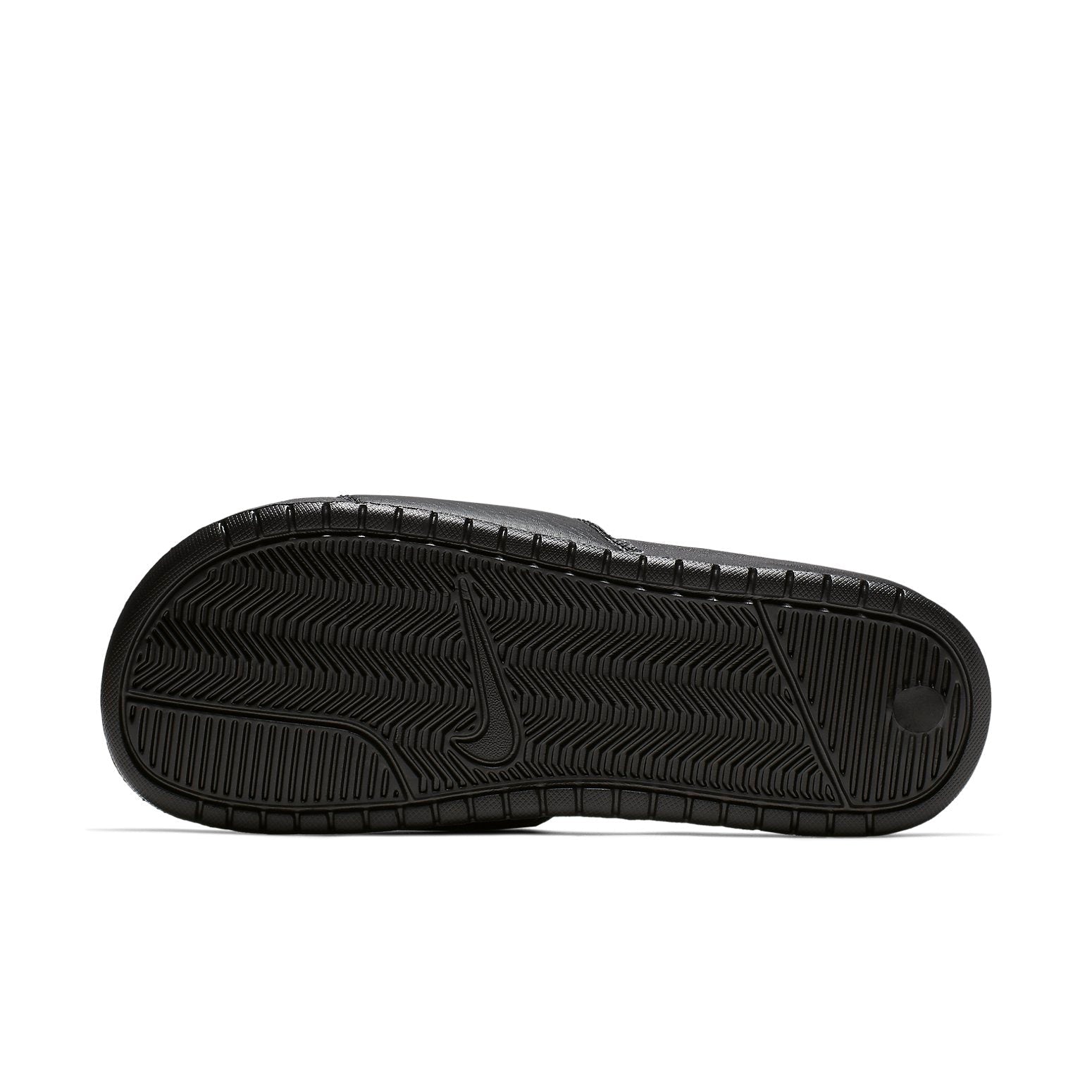 (WMNS) Nike Benassi Swoosh Fashion Black White Slippers 'Black White' 312432-010