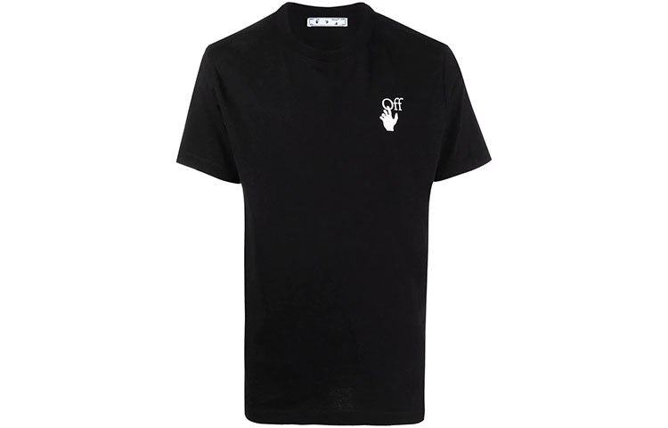 Off-White FW21 Gradient Multi-Color Arrow Short Sleeve Ordinary Version Black OMAA027F21JER0051084