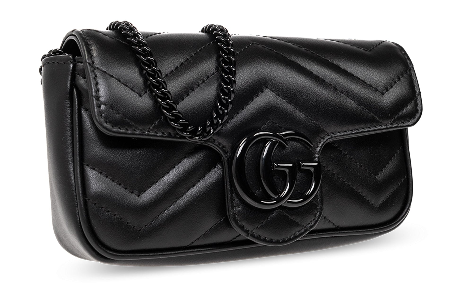 (WMNS) Gucci GG Marmont Matelasse Super Mini Bag 'Black' 476433-AABZK-1000