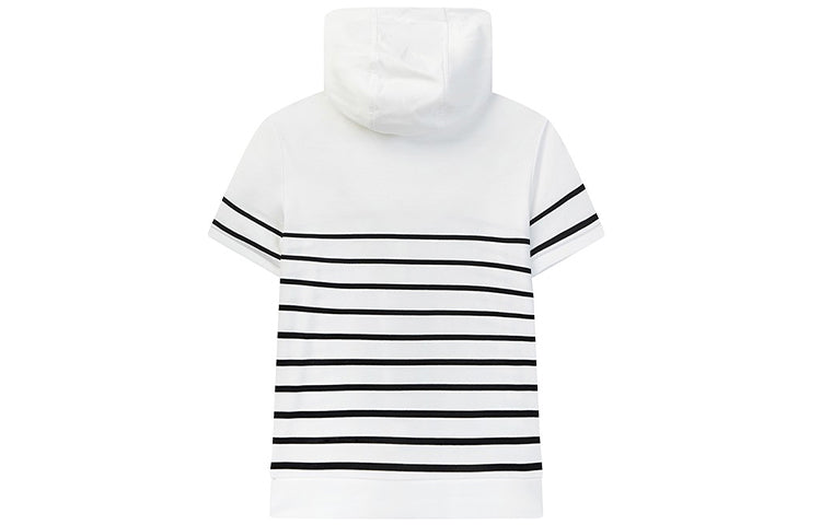 (WMNS) FILA Short Sleeve T-Shirt Hoodie White F11W028170F-WT