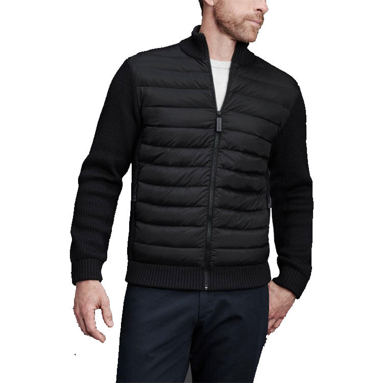 Canada Goose Hybridge Black Label Knitted Down Jacket For Men Black 6930M-61