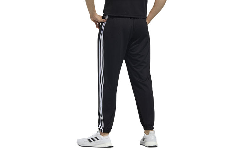 adidas 3S Pants Stripe Lacing Bundle Feet Training Sports Pants Black H37070