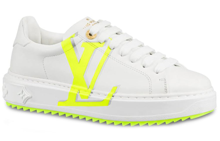 (WMNS) LOUIS VUITTON LV Time Out Sneakers White/Yellow 1A4VWC