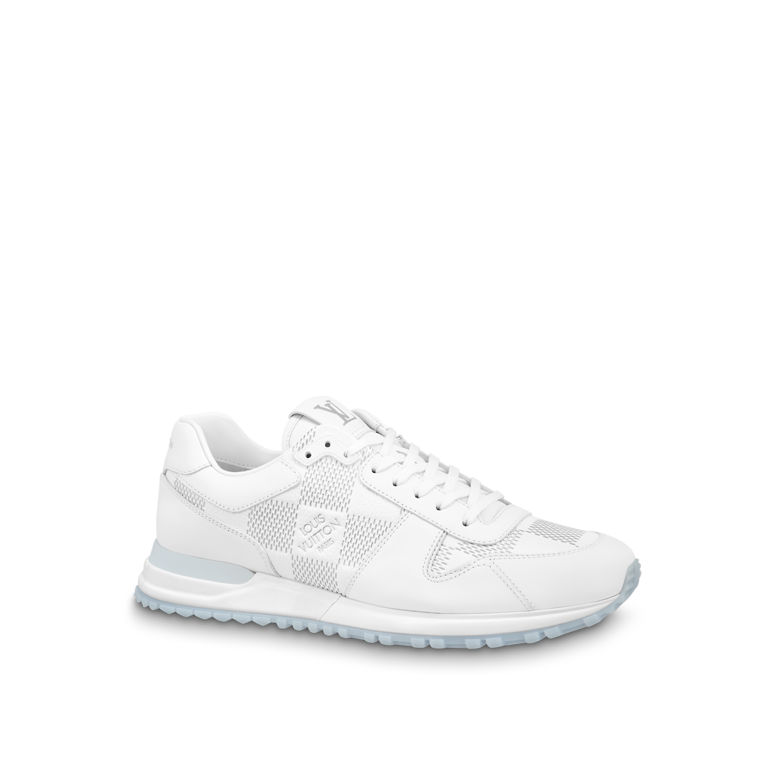 LOUIS VUITTON Run Away Sneakers 'White with Grey Plaid' 1AANML