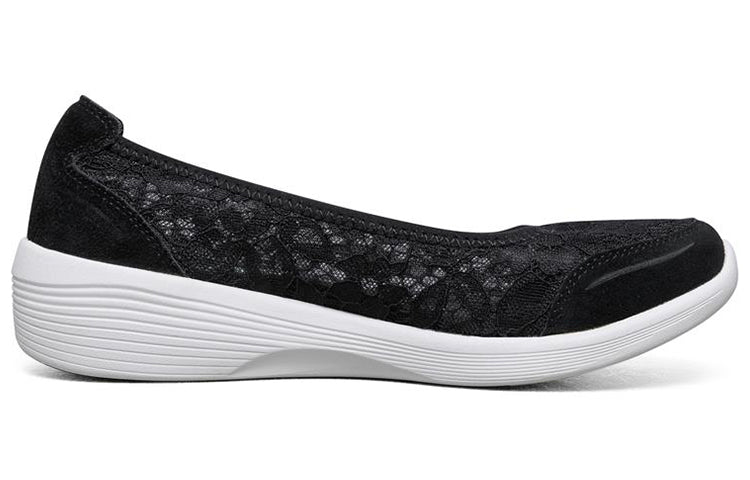 (WMNS) Skechers Arya Slip-on Shoes Black/White 66666292-BKW