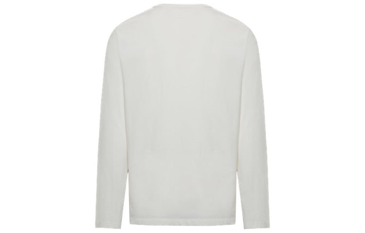 Moncler Chest Logo Long Sleeve Crewneck For Men White 0918D701208390T034