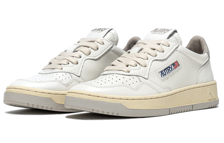 Autry Medalist Leather Low 'White Grey' AULM-BB50