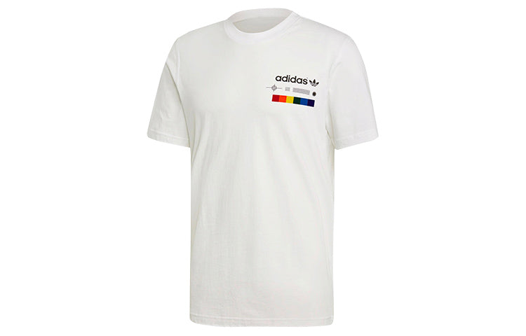 adidas originals Spectrum Tee Round Neck Casual Sports Alphabet Short Sleeve White EI6215