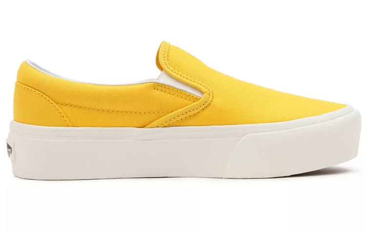 Vans Twill Classic Slip-On Platform Low-Top Sneakers Yellow VN0A5KXBB10