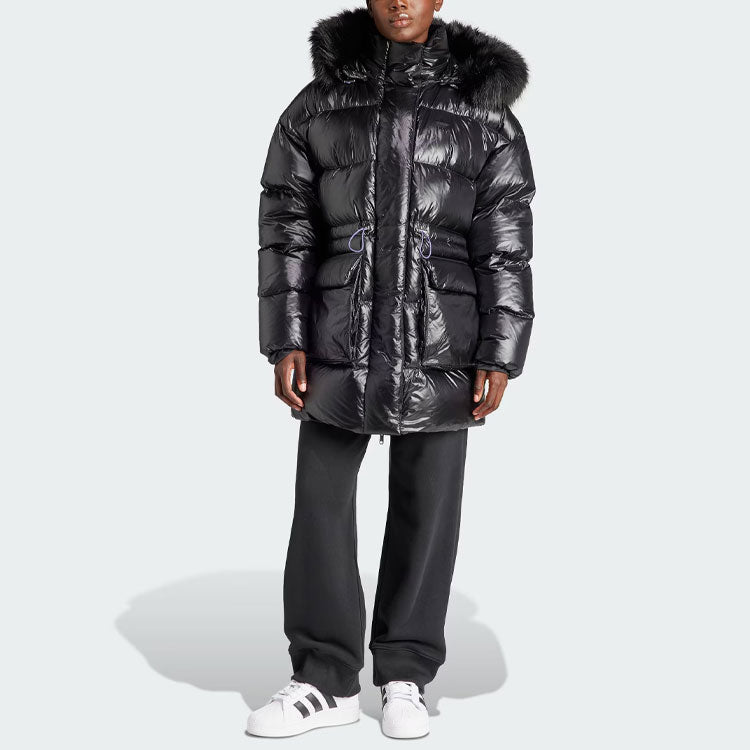 (WMNS) adidas originals Puffed Long Fur Jackets 'Black' IR7117