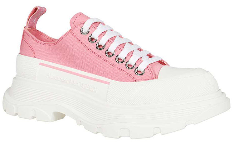 (WMNS) Alexander McQueen Tread Slick Low Lace Up 'Pink White' 611705W4MV25490