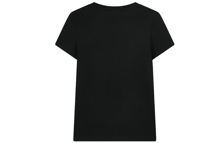 (WMNS) FILA Alphabet Logo Printing Cotton Short Sleeve Black F11W018135F-BK