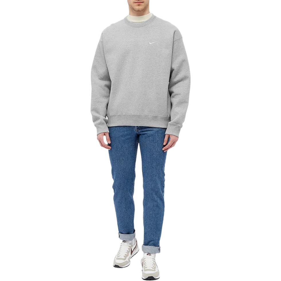 Men's Nike Solid Color Long Sleeves Round Neck Advanced Gray CV0544-063