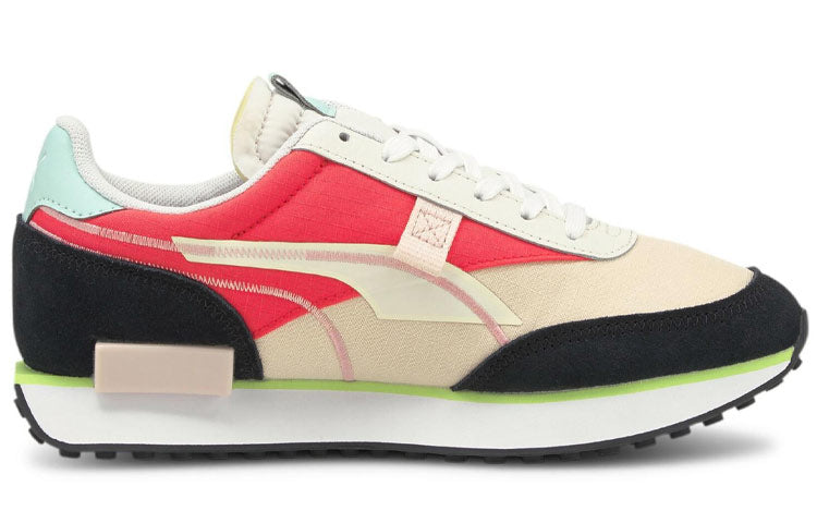 PUMA Unisex Future Rider Twofold Sd Running Shoes White/Black/Red 381052-13