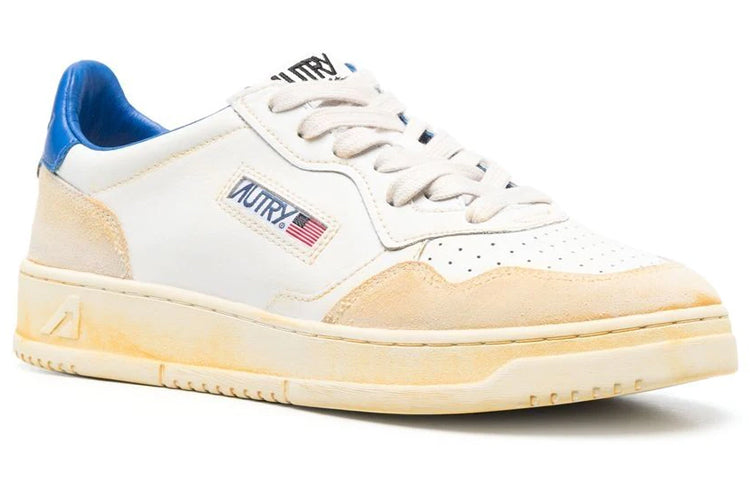 Autry Medalist Low Super Vintage Sneakers 'White Blue' AVLM-YL03