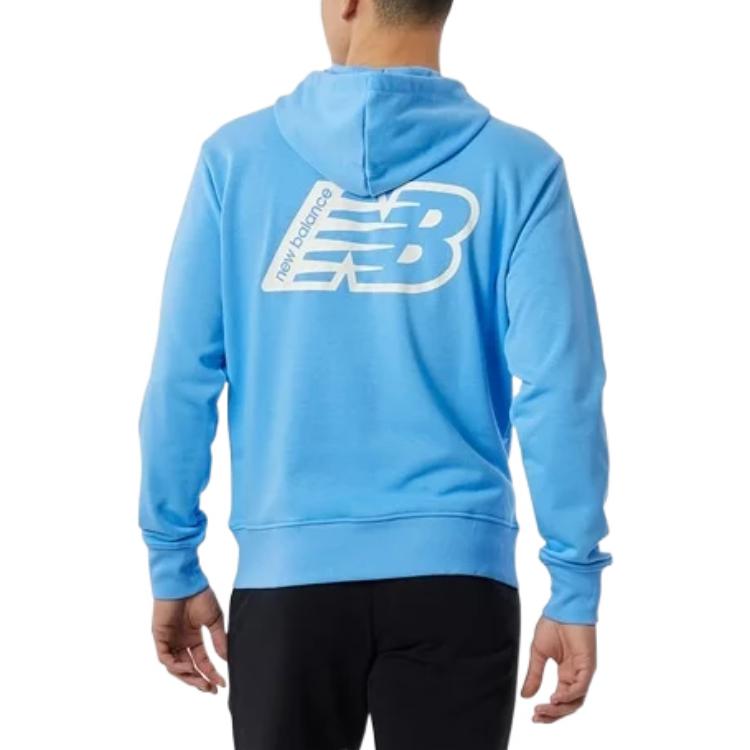 New Balance Essentials Magnify Sweat Pullover Hoodie Asia Sizing 'Sky Blue' MT23511-SK