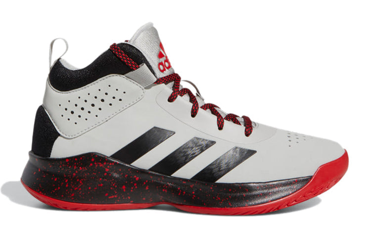 (GS) adidas Cross 'Em Up 5 J Wide 'Grey Scarlet' FW8980