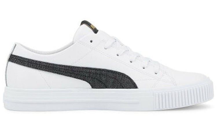 PUMA Ever Fs Denim Casual Skateboarding Shoes Unisex White Black 387279-02