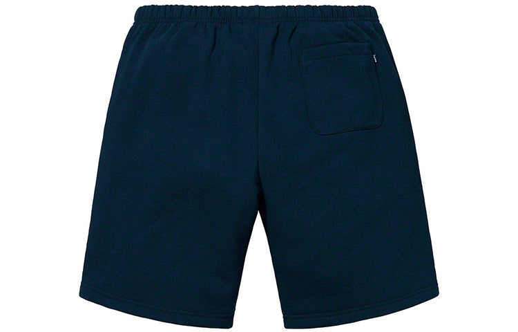 Supreme SS19 Topline Sweatshort Side Embroidered Logo Shorts Unisex Navy Blue SUP-SS19-10330