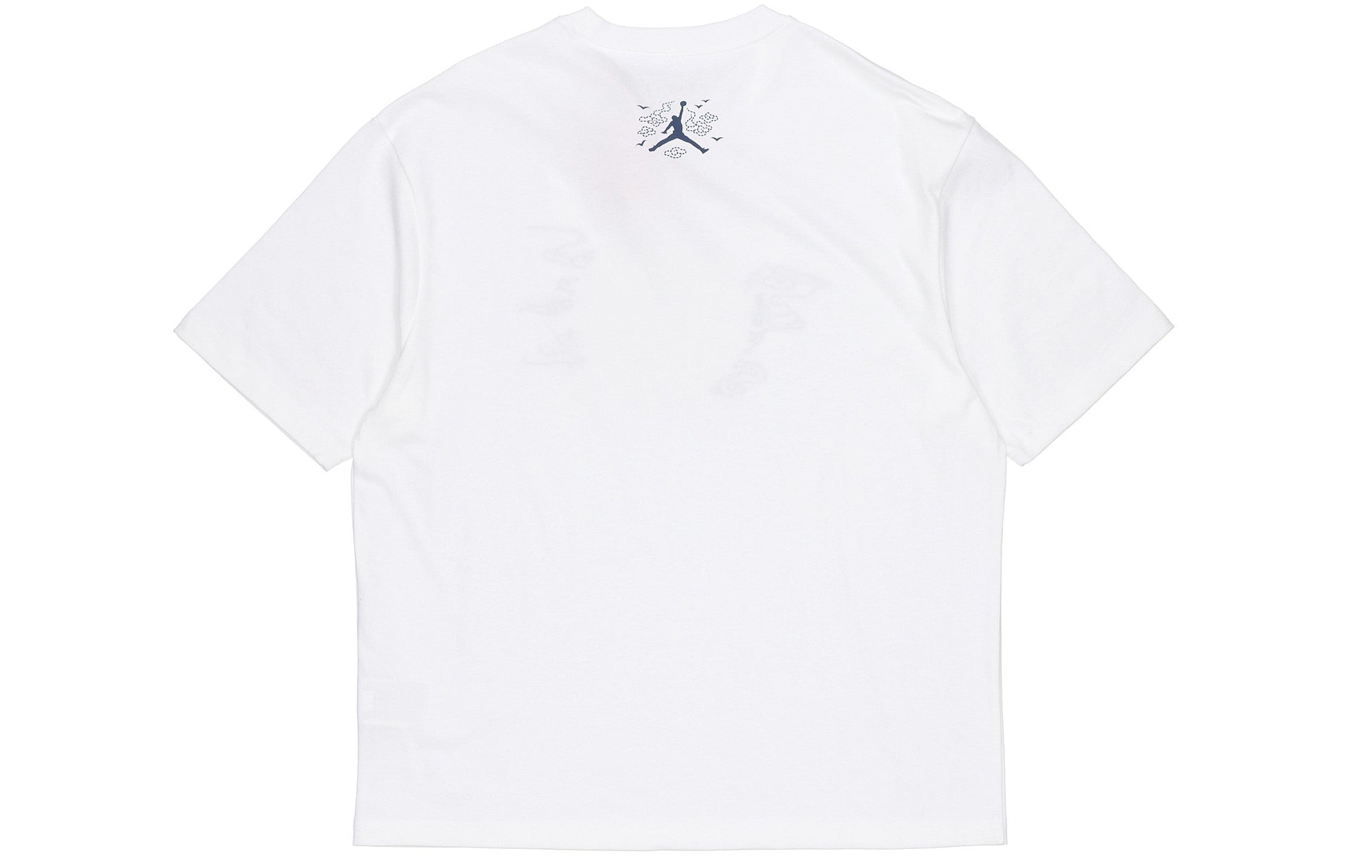 Men's Air Jordan Printing Round Neck Pullover Short Sleeve White T-Shirt DO4089-100