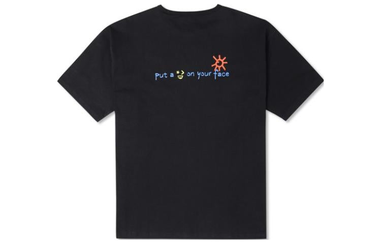 Converse Put-a-Smile-On-Your-Face Logo T-Shirt Asia Sizing 'Black' 10024879-A02