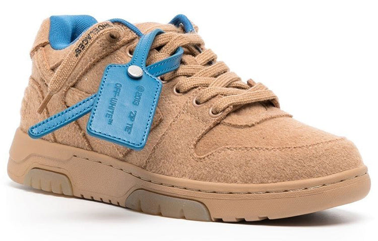 Off-White Out Of Office Low-Top Sneakers 'Tan Blue' OMIA189F22FAB0016262