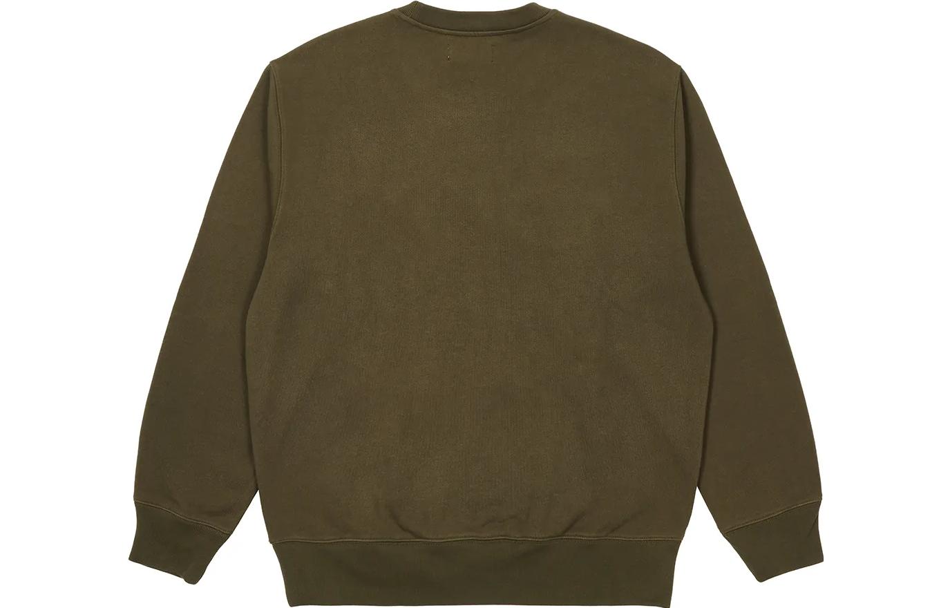Palace SS22 Bag Crew Sweater 'Olivegreen' P22CS086