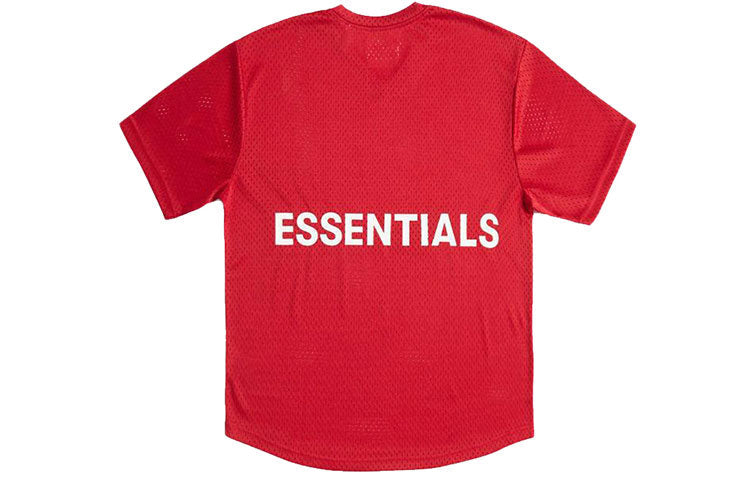 Fear of God Essentials Mesh Tee Red Breathable Short Sleeve Unisex FOGCLWY-RE-01