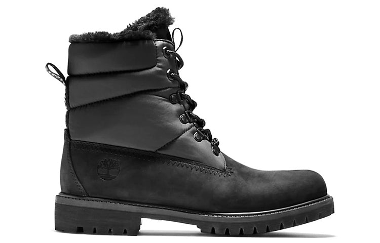 (WMNS) Timberland Heritage 6 Inch Premium Puffer Waterproof Boots 'Black with Black Fur' A2P2V001