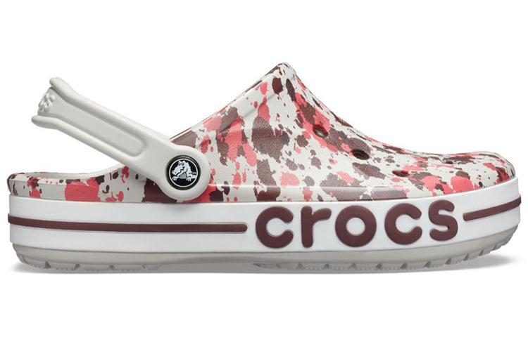 Crocs Bayaband Printed Classic Clogs 'White Brown Red' 205840-1CD