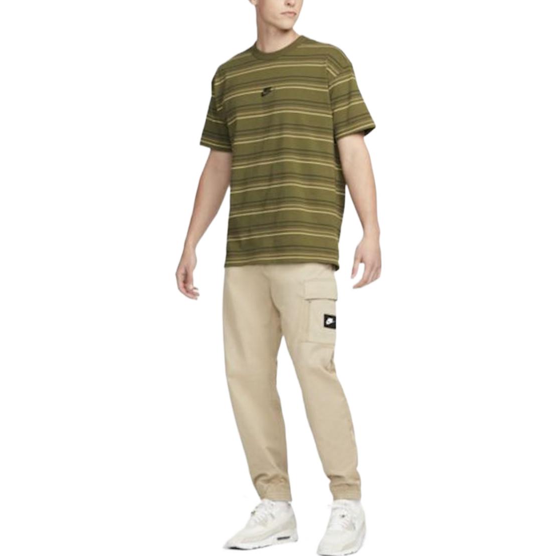 Men's Nike Solid Color Logo Printing Bundle Feet Sports Pants/Trousers/Joggers Khaki DV1127-247