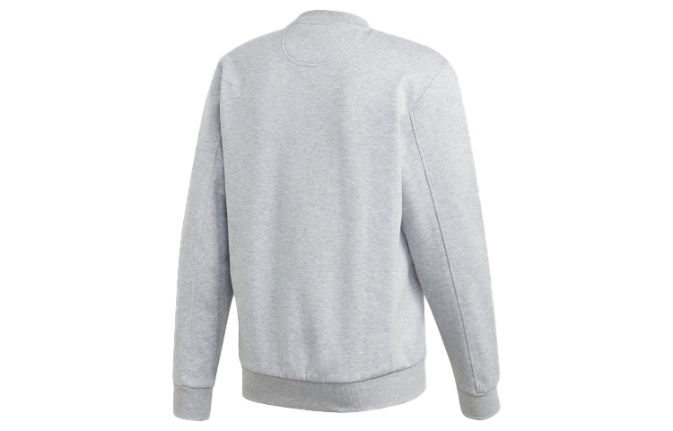 adidas M Mh Wntr Bos C Chest Pocket Sports Round Neck Pullover Gray GM0901