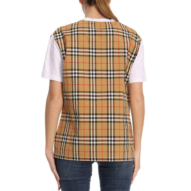 Burberry Graffiti Print Vintage Plaid White 40737401