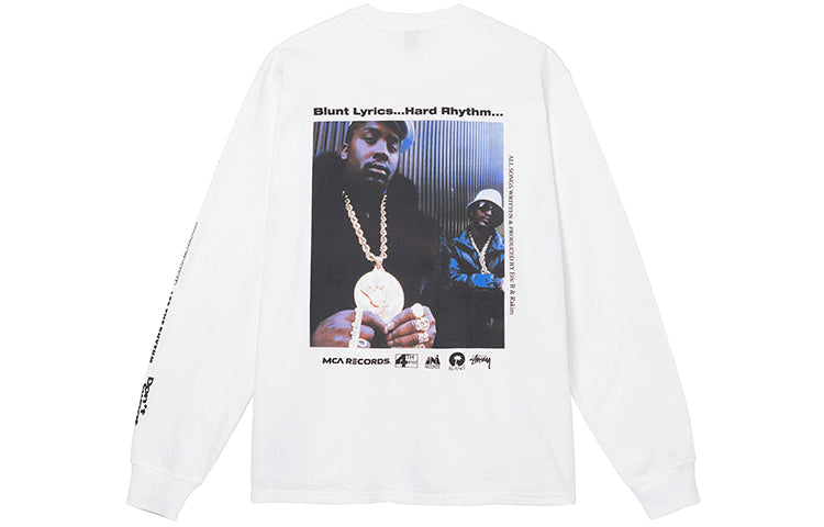 Stussy Unisex FW21 Move The Crowd Ls Printing Round-neck Sweateshirt White 3993753