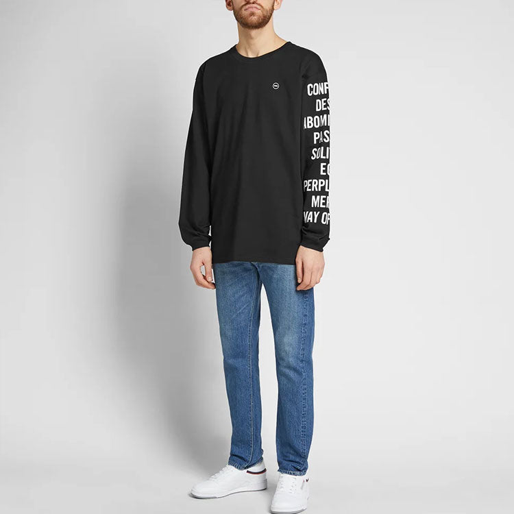 WTAPS Ingredients Tee Letter Long-sleeve Tee Men's Black 182ATDT-LT02S