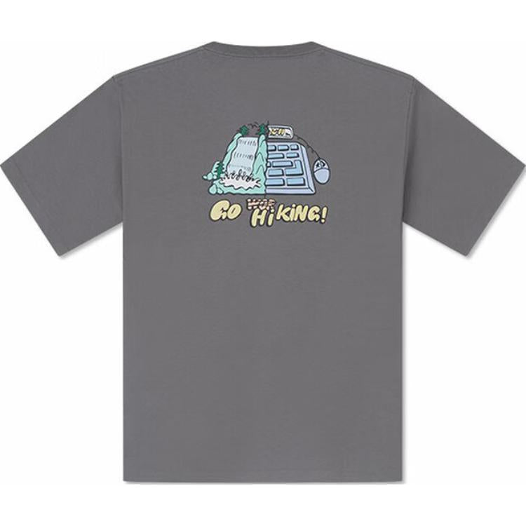 Converse Summer Outdoor Graphic T-Shirt Asia Sizing 'Grey' 10027229-A03