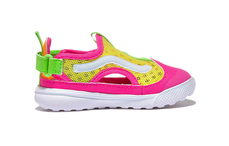 (TD) Vans Ultrarange Velcro Minimalistic Casual Yellow Pink Sandals VN0A4TZPWL8