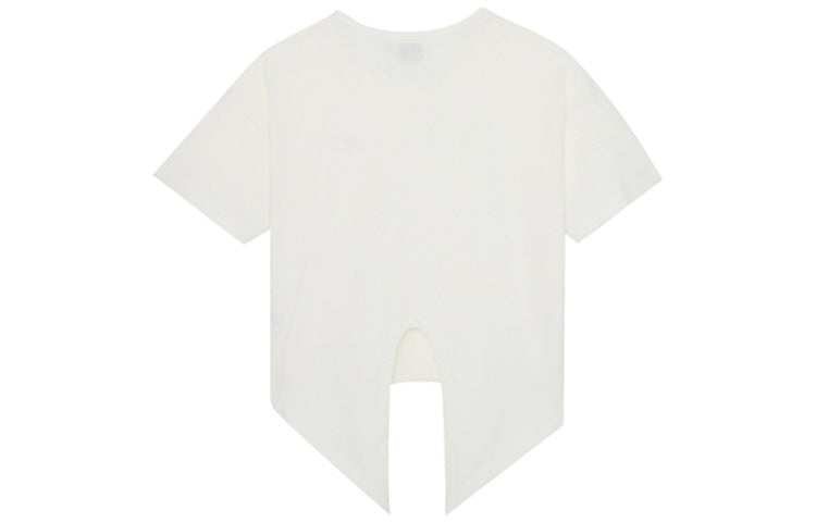 (WMNS) New Balance Round Neck Casual Short Sleeve White NEA33012-IV