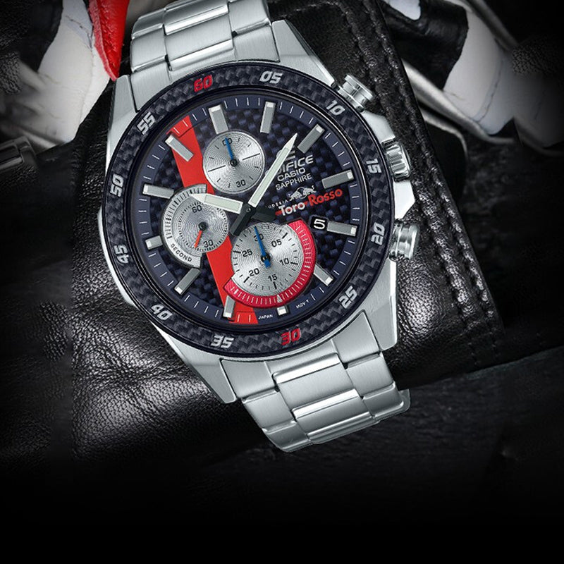 CASIO Waterproof Limited Edition EDIFICE Sapphire Crystal Mens Silver Analog EFR-S567TR-2ADR