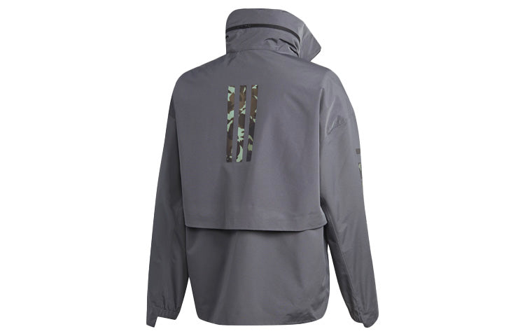 adidas Terrex Myshelter Outdoor hooded Casual Sports Jacket Gray FS7538