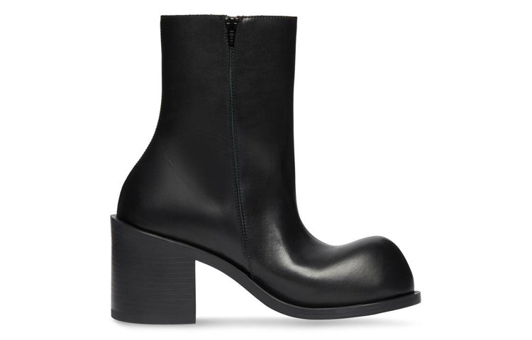 (WMNS) Balenciaga Hummer 90mm Booties 'Black Leather' 712843WBDO01000