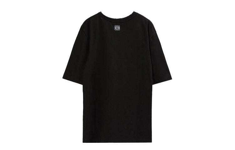 LOEWE Chest Slogan Printing Short Sleeve Unisex Black H000341X11