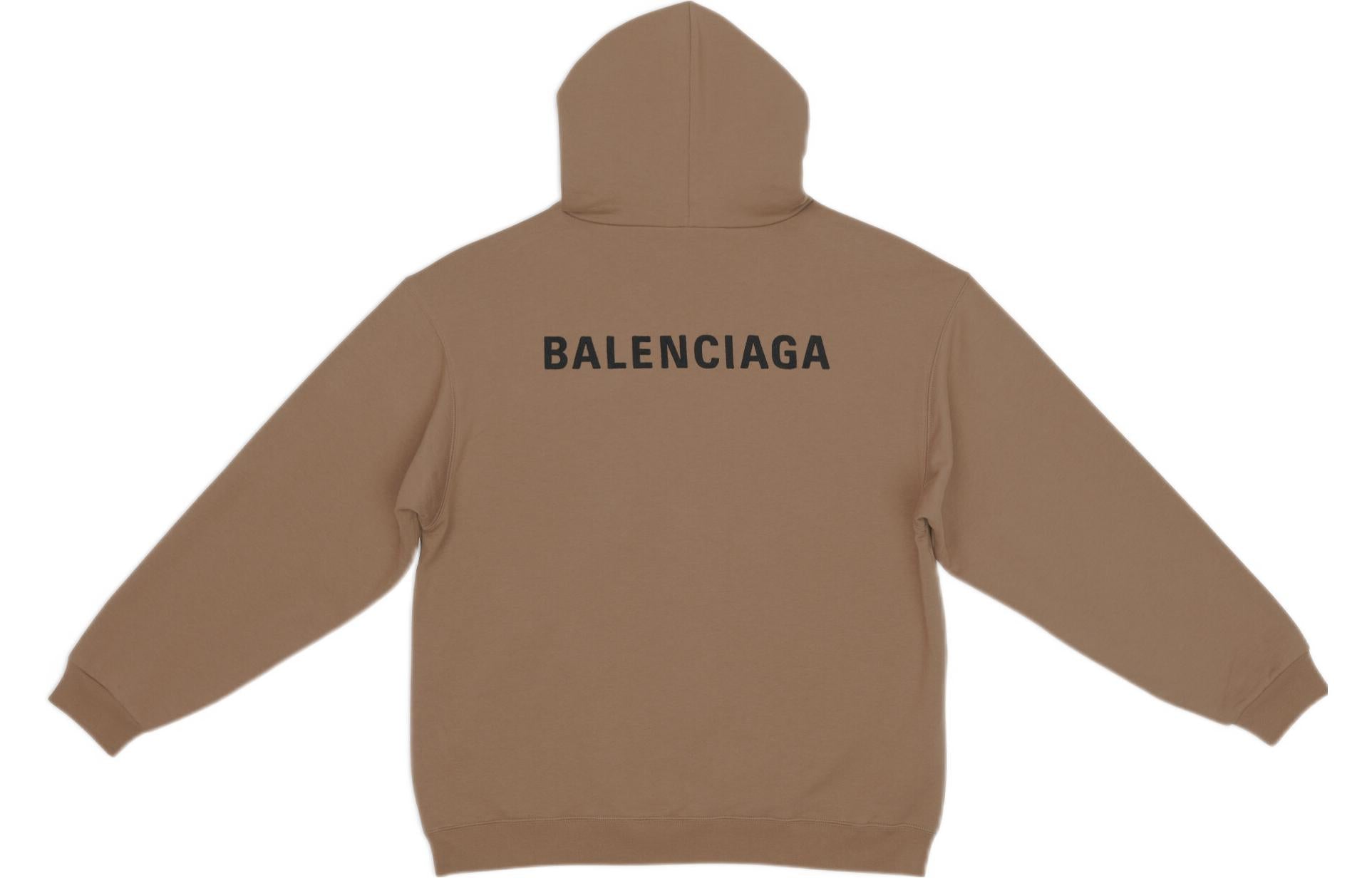 Balenciaga Back Logo Hoodie Regular Fit 'Brown' 600583TMVF57761