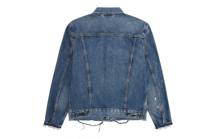 Levis Loose Ripped Denim Jacket Lapel Men's Denim 72334-0429