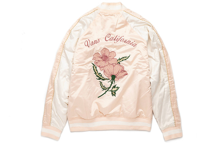 (WMNS) Vans Tiger Floral Embroidery Baseball Jacket Pink VN0A3D7LQIP