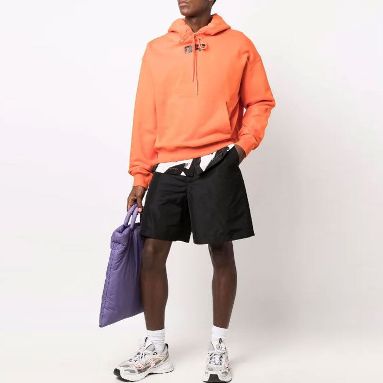 Off-White Solid Color Shorts Loose Fit Black OMCB055F21FAB00110101010