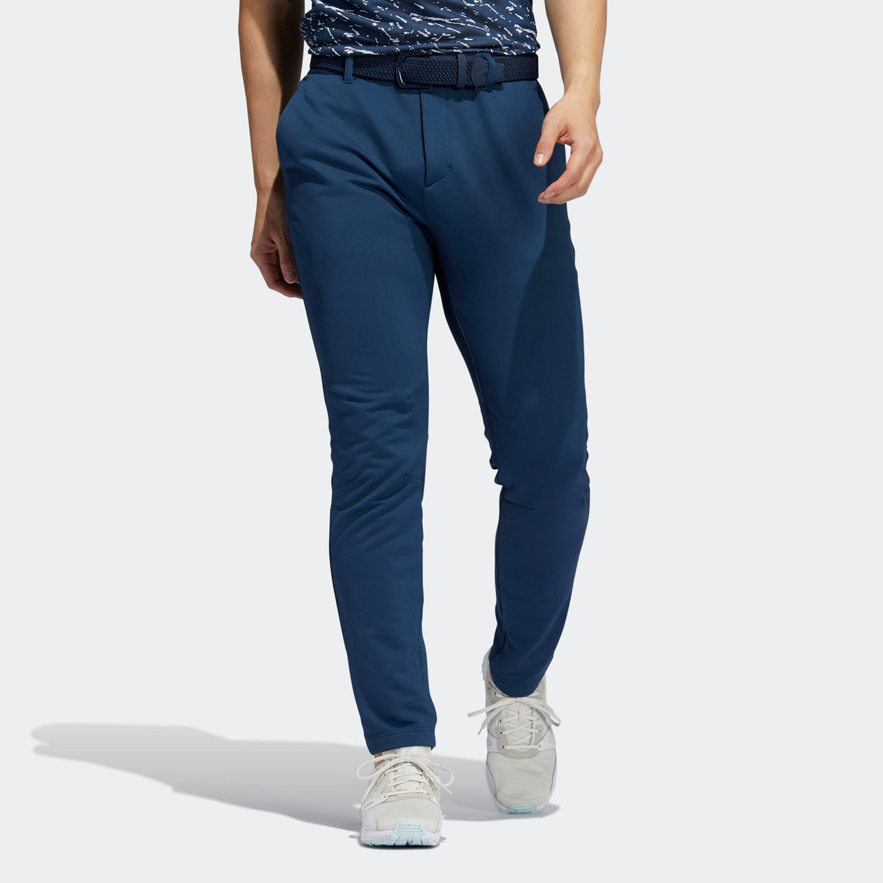 adidas Pblue Pant Solid Color Golf Fleece Lined Stay Warm Sports Long Pants Navy Blue HB1748