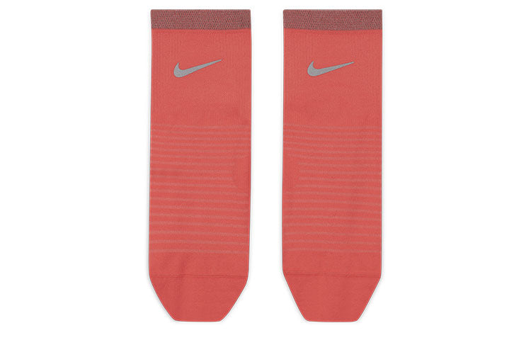 Nike Spark Lightweight Reflective Logo Sports Running Socks One Pair Gray Red Grayred DA3588-800